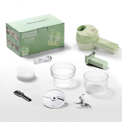 🍴 Transform Your Cooking - 49% OFF - ✨4 In 1 Handheld Electric Vegetable Cutter Set